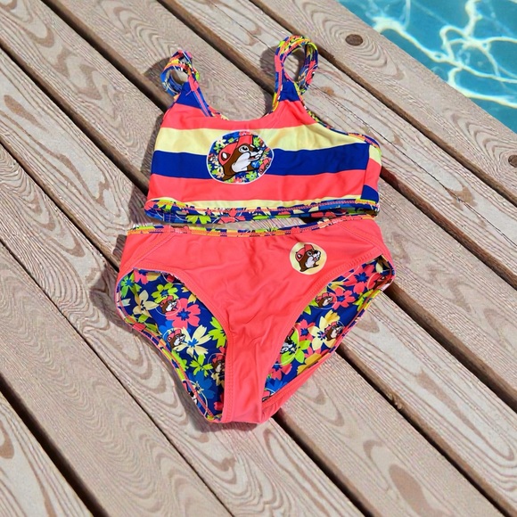 Buc-Ees Other - Colorful Kids Swim Set Buc-ees Girls Small 6/6X